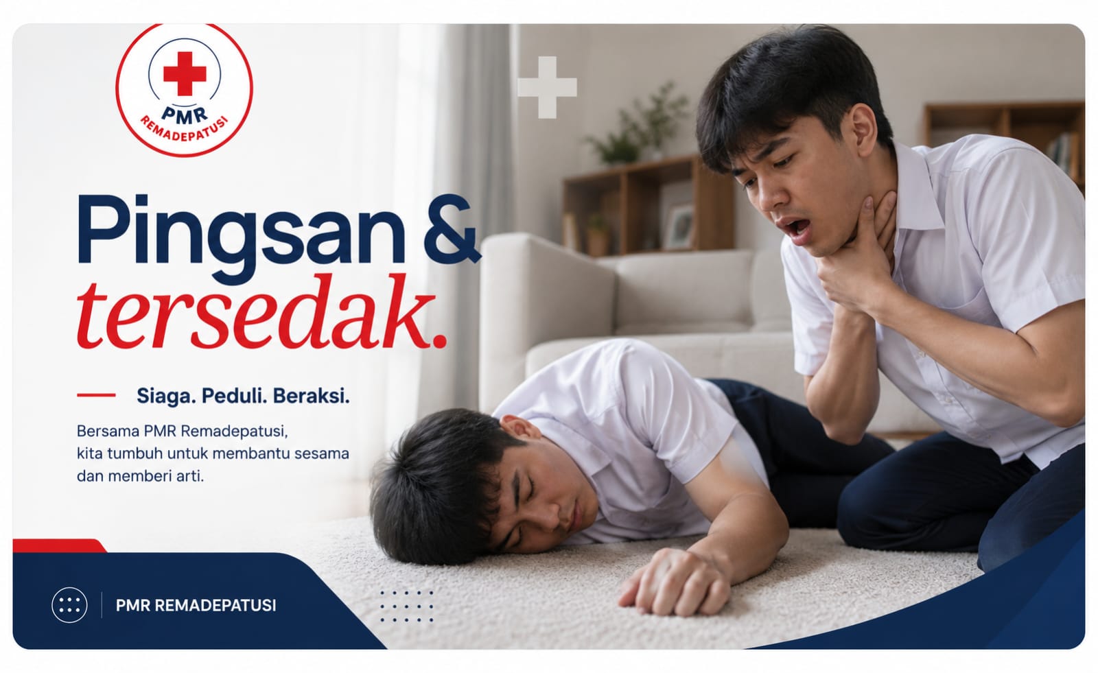 Ilustrasi pertolongan pertama pada korban pingsan dan tersedak